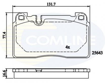 Комплект тормозных колодок COMLINE CBP02302 (фото 1)