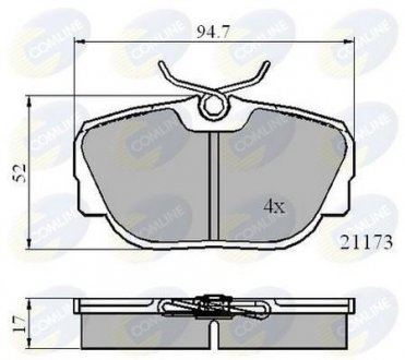 Комплект тормозных колодок, дисковый тормоз COMLINE CBP0361