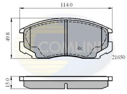 Комплект тормозных колодок, дисковый тормоз COMLINE CBP0415