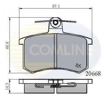 Комплект тормозных колодок, дисковый тормоз COMLINE CBP0558