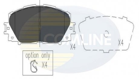 Комплект тормозных колодок, дисковый тормоз COMLINE CBP06014 (фото 1)