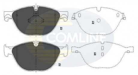 Комплект тормозных колодок, дисковый тормоз COMLINE CBP06017 (фото 1)