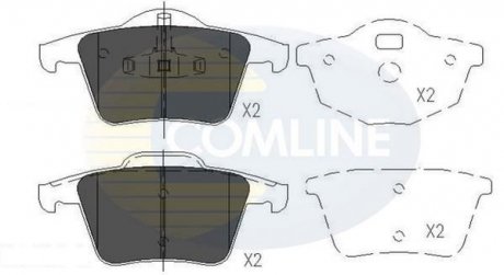 Комплект тормозных колодок, дисковый тормоз COMLINE CBP06027 (фото 1)