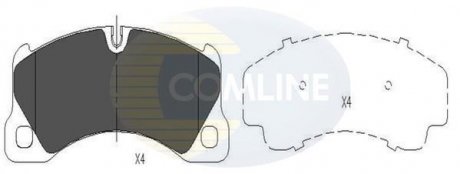 Комплект гальмівних колодок, дискове гальмо COMLINE CBP06039