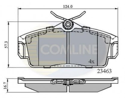 Комплект гальмівних колодок, дискове гальмо COMLINE CBP0740