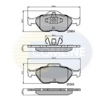 Комплект тормозных колодок, дисковый тормоз COMLINE CBP0891