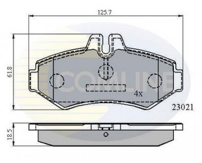 Комплект тормозных колодок, дисковый тормоз COMLINE CBP0914 (фото 1)