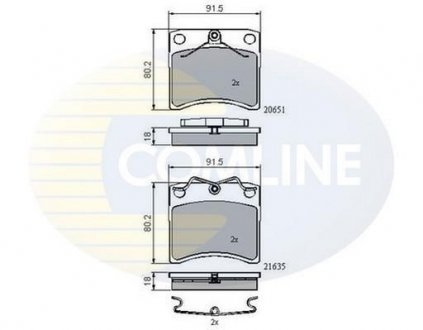 Комплект тормозных колодок, дисковый тормоз COMLINE CBP0953