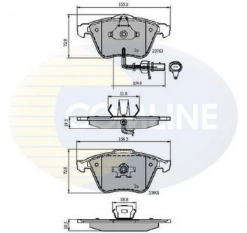 Комплект тормозных колодок, дисковый тормоз COMLINE CBP11753