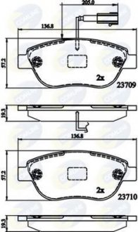 Комплект гальмівних колодок COMLINE CBP12140