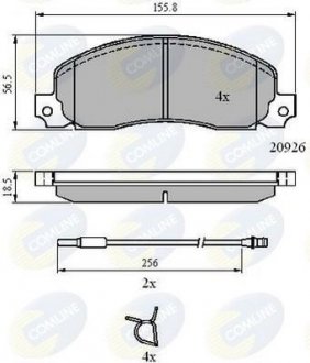 Комплект тормозных колодок, дисковый тормоз COMLINE CBP21048 (фото 1)