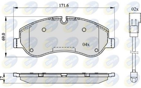 Комплект тормозных колодок COMLINE CBP22142