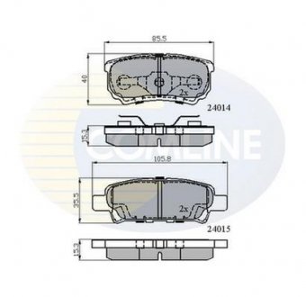 Комплект тормозных колодок, дисковый тормоз COMLINE CBP31290