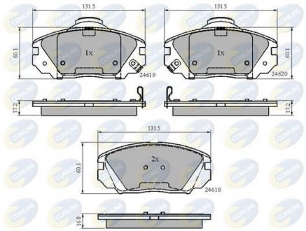 Комплект гальмівних колодок, дискове гальмо COMLINE CBP31788 (фото 1)