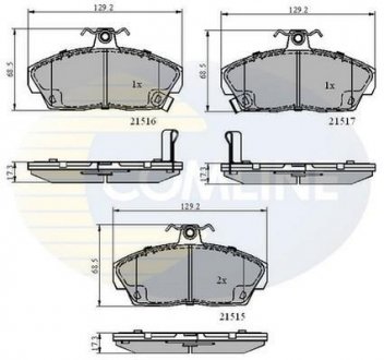 Комплект гальмівних колодок, дискове гальмо COMLINE CBP3232