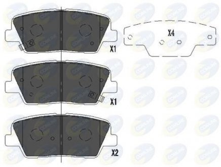 Комплект тормозных колодок, дисковый тормоз COMLINE CBP36009 (фото 1)