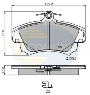 Комплект тормозных колодок, дисковый тормоз COMLINE CBP3813