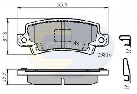 Комплект гальмівних колодок, дискове гальмо COMLINE CBP3942 (фото 1)