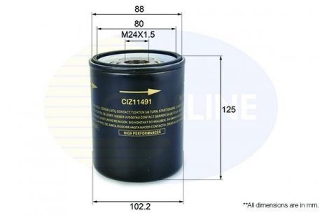 Масляний фільтр COMLINE CIZ11491 (фото 1)