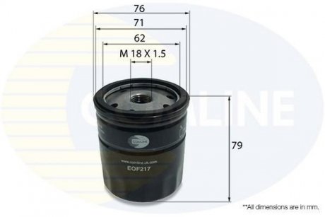 Масляний фільтр COMLINE EOF217 (фото 1)