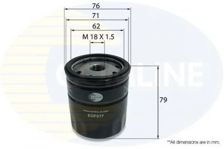 Масляний фільтр COMLINE EOF217