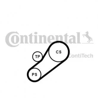 Полікліновий ремінний комплект Contitech 4PK735K1