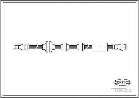 Тормозной шланг CORTECO 19018612 (фото 1)