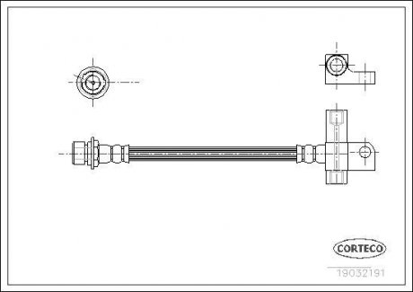 Тормозной шланг CORTECO 19032191 (фото 1)
