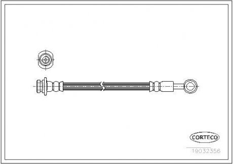 Тормозной шланг CORTECO 19032356 (фото 1)