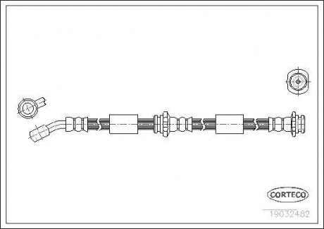 Тормозной шланг CORTECO 19032482 (фото 1)