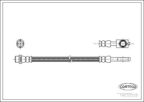 Тормозной шланг CORTECO 19032528