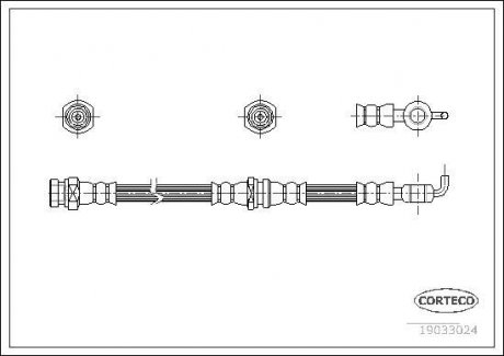 Тормозной шланг CORTECO 19033024 (фото 1)