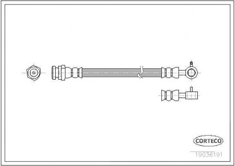 Шланг тормозной CORTECO 19036191 (фото 1)