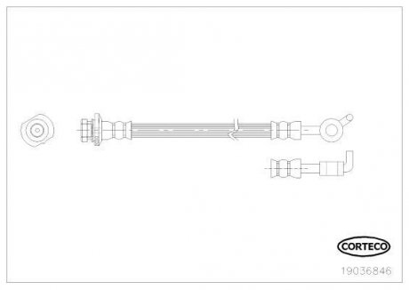 Тормозной шланг CORTECO 19036846 (фото 1)