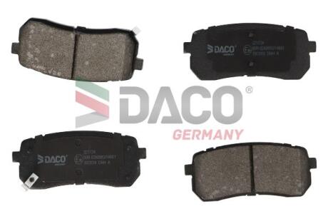 Колодки гальмівні (задні) Hyundai H-1 07-/iX55 08-12/Kia Carnival 05-15/Sorento 15- (Mando) Q+ DACO 321724