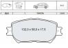 Колодки гальмівні передні Camry V30 DAFMI / INTELLI D225E (фото 1)
