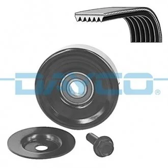 Комплект поликлинових ременів (з роликами) HYUNDAI ACCENT IV, CRETA, ELANTRA IV, ELANTRA V, ELANTRA VI, I20 I, I30, I40 I, I40 I CW, IX20, IX35, TUCSON, VELOSTER KIA CARENS IV 1.4-1.6LPG 01.06- DAYCO KPV402