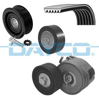 Комплект поликлинових ременів (з роликами) ALFA ROMEO GIULIETTA, GIULIETTA/HATCHBACK, MITO FIAT 500L, BRAVO II, GRANDE PUNTO, PUNTO EVO LANCIA DELTA III, MUSA 1.6D/1.9D/2.0D 09.07- DAYCO KPV681