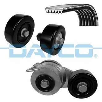 Комплект поликлинових ременів (з роликами) HYUNDAI GRAND SANTA FÉ, IX35, SANTA FE IV, SANTA FE IV/SUV, SANTA FÉ III, SANTA FÉ III/SUV, STARIA, TUCSON KIA SORENTO II 2.0D/2.0DH/2.2D 08.09- DAYCO KPV725