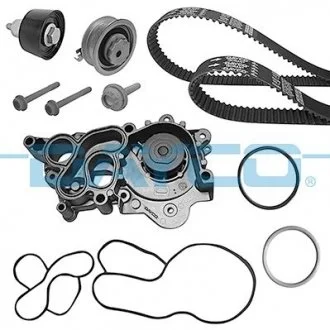 Комплект ГРМ (ремінь + ролик + водяний насос) SEAT ALHAMBRA, ATECA, IBIZA IV, IBIZA IV SC, IBIZA IV ST, IBIZA V, LEON, LEON SC, LEON ST, LEON ST/KOMBI, MII, TARRACO, TOLEDO IV 1.0-Electric 04.11- DAYCO KTBWP8190
