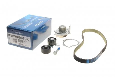 Комплект ремня ГРМ + водяной насос. DAYCO KTBWP9670K