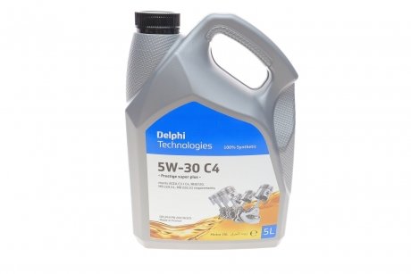 Моторна олія Prestige Super Plus C4 5W-30 синтетична 5 л Delphi 28236325 (фото 1)
