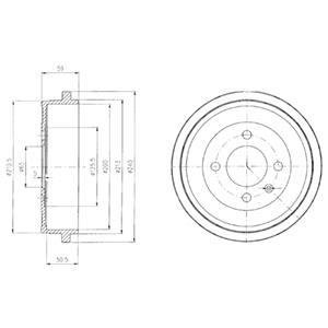 Барабан тормозной Delphi BF410 (фото 1)