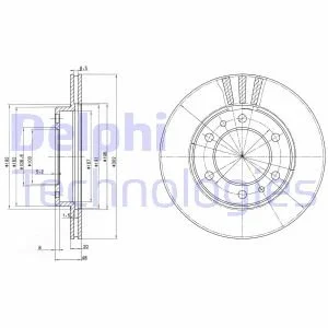 Тормозной диск Delphi BG2591