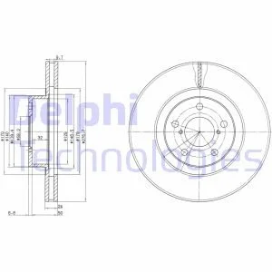 Диск гальмівний Delphi BG2827C