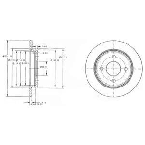 Гальмівні(тормозні) диски Delphi BG3054 (фото 1)