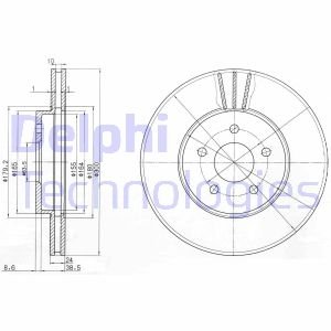 Гальмівний диск Delphi BG3537C