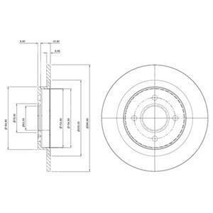 Тормозной диск Delphi BG3743