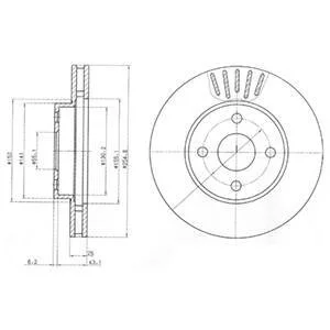 Тормозной диск Delphi BG3781 (фото 1)