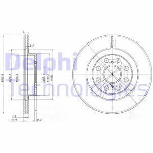 Тормозной диск Delphi BG3825 (фото 1)